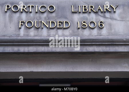 Portico library, Manchester Banque D'Images