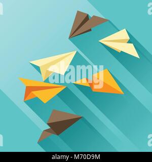 Illustration de paper planes dans télévision style design Illustration de Vecteur