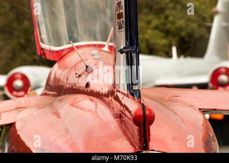 Flèche rouge de avion cockpit Banque D'Images