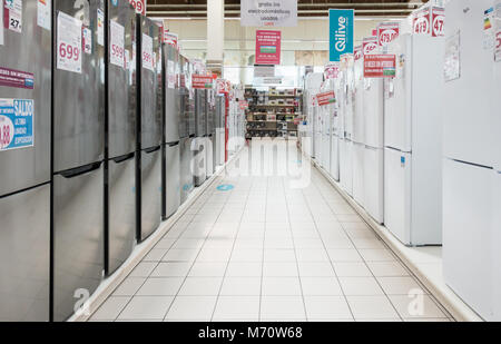 Réfrigérateur Congélateur en electro - ministère de l'Intérieur espagnol grand supermarché (Al Campo ) Banque D'Images