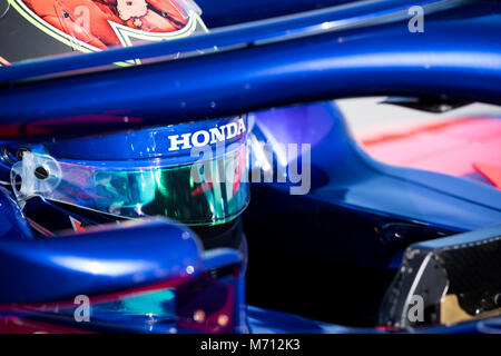 Montmelo, Catalogne, Espagne. 7 mars, 2018. Brendon Hartley Scuderia Toro Rosso l'équipe de Honda avec Toro Rosso STR13 voiture lors de journées d'essais en F1 circuit de Montmelo. Credit :   6367.jpg MA SOPA/Images/ZUMA/Alamy Fil Live News Banque D'Images