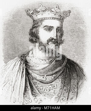 Henry III, 1207 - 1272, alias Henry de Winchester. Le roi d'Angleterre, seigneur d'Irlande, et Duc d'Aquitaine. À partir de la vieille Angleterre : A Pictorial Museum, publié 1847. Banque D'Images