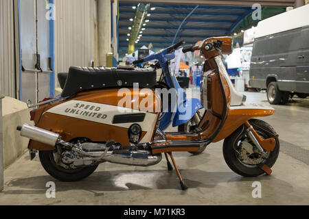 Lambretta. Retro 2018 Málaga. L'Andalousie, espagne. Banque D'Images