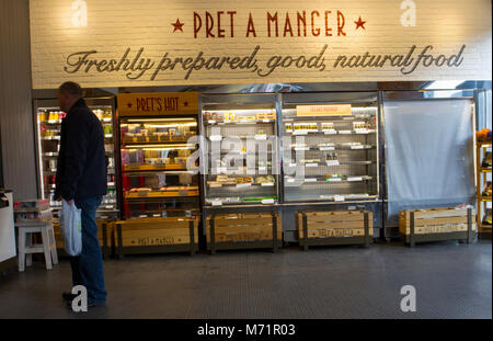 Pret a manger cafe, fraîchement préparée, bon, nourriture naturelle, Liverpool, Royaume-Uni Banque D'Images