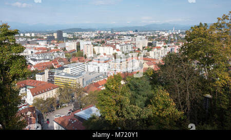 Vue depuis le château de Ljubljana, Slovénie Banque D'Images