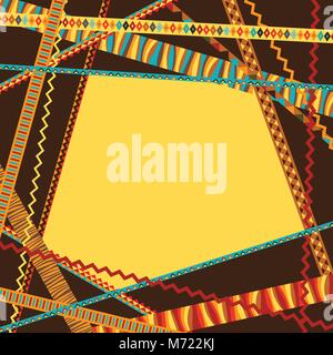 Résumé fond ethnique géométrique de bandes décoratives Illustration de Vecteur