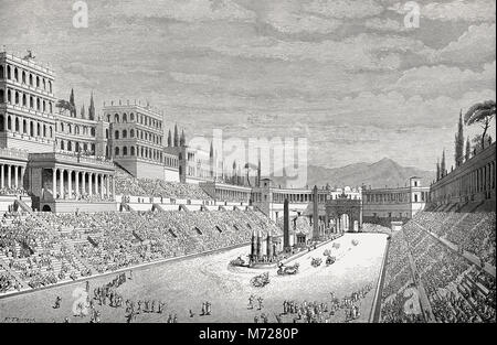 La reconstruction du mausolée Circus Maximus dans la Rome antique