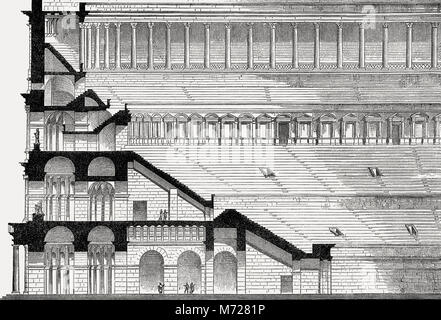 La reconstruction du Colisée dans la Rome antique Banque D'Images