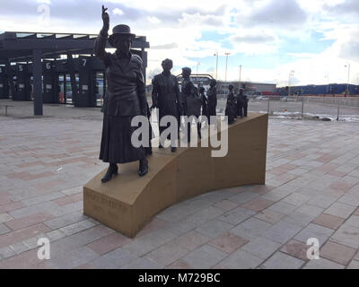 La statue de Marie Barbour, la femme qui a mené avec succès, louer des grèves au cours de la Première Guerre mondiale, qui a été dévoilé à Glasgow. Banque D'Images