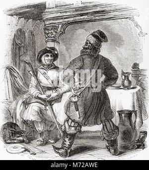 Le laboureur et Shipman. À partir de la vieille Angleterre : A Pictorial Museum, publié 1847. Banque D'Images