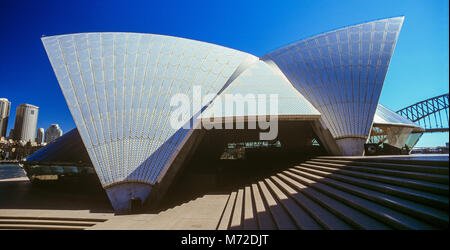 Des détails architecturaux de l'Opéra de Sydney en Australie. Banque D'Images