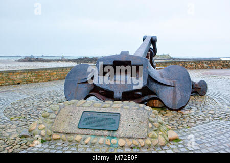 Bretagne Côte Ouest battues par Storm Imogen, France. Banque D'Images