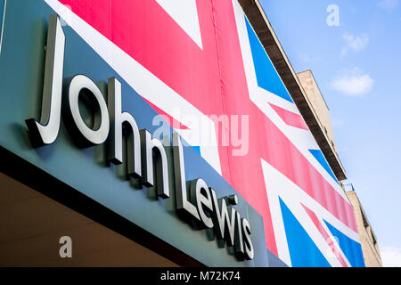 John Lewis department store avec Union Jack flag Banque D'Images