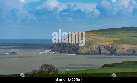 Vue côtière près de Pembroke, au Pays de Galles Banque D'Images