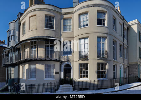 'St. Juste' la chambre à Croft Road utilisé comme Foyle's house de Foyle's War, Vieille Ville, Hastings, East Sussex, England, UK Banque D'Images