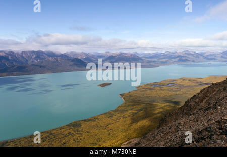 La fin de l'été . La vue sur le Clark de Tanalian Mountain en août. Banque D'Images