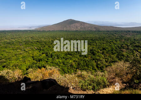 Le Pont de Dieu et le Parc National de Nechisar, Arba Minch, Ethiopie Banque D'Images