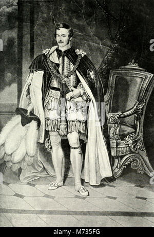 S.a.r. le Prince Albert à l'insigne de l'ordre de la jarretière Banque D'Images