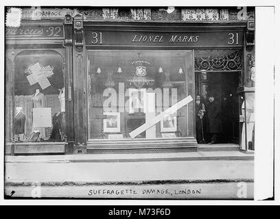 Les dommages causés par les suffragettes, Londres, mars 1912, Bond St. RCAC2014690178 Banque D'Images