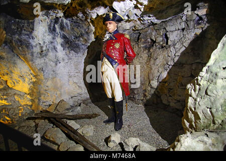 Le Grand Siège de tunnels, l'Histoire Naturelle, le parc du patrimoine Upper Rock, Gibraltar Banque D'Images