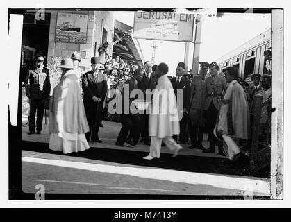 Haile Selassie à groupe Jerus. RR sta. (C.-à-d., railroad station) LOC.13591 matpc Banque D'Images