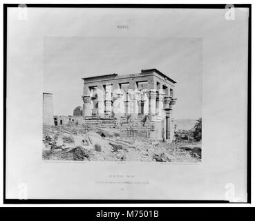 Ile de Philae (Fîleh) - édfice de l'Est - face latérale vue du point D - FT (monogramme) Félix Teynard. Rcac2001695333 Banque D'Images