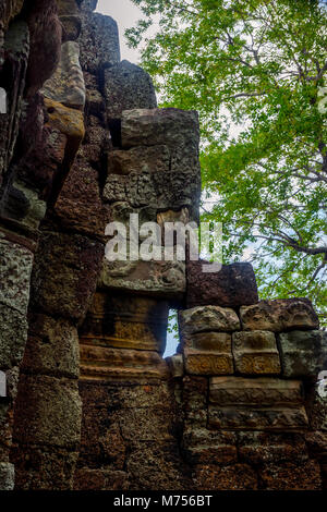 Détail de la Pagode Wat Banan vieille civilisation khmère temple, Cambodge Banque D'Images