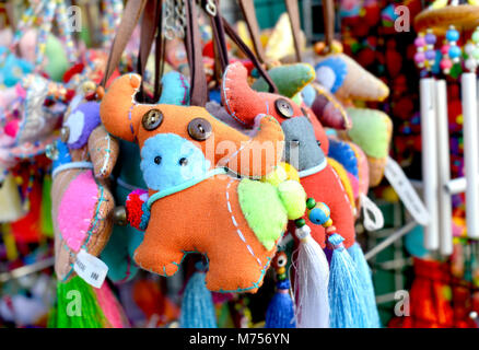 Tissu fait main buffalow chaîne clé Banque D'Images