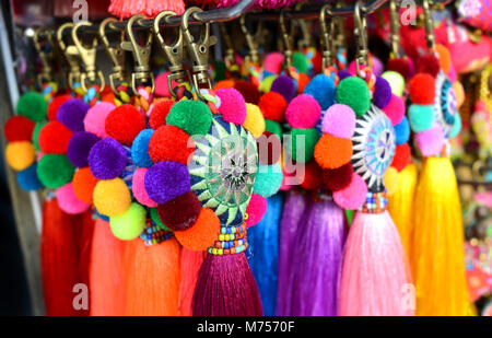 Porte-clés en tissu fait main Banque D'Images