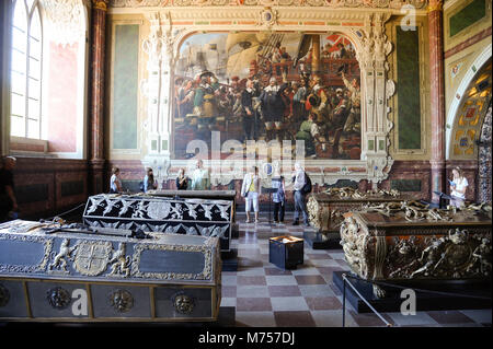 Sarcophage du prince chrétien élu, le roi Christian IV et de la reine Anne Catherine de Brandebourg, le roi Frédéric III et de la Reine Sophie Amalie de Brunsw Banque D'Images
