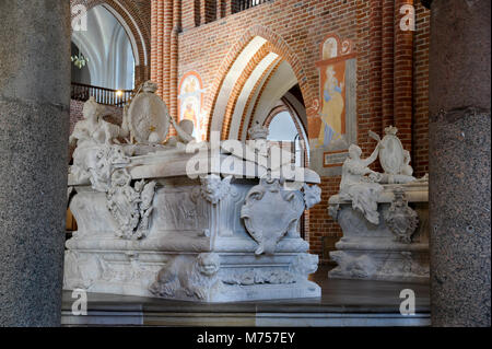 Sarcophage du roi Christophe III de Bavière, le roi Christian V et de la Reine Charlotte Amalie de Prusse, Frederick IV et de la reine Louise de Mecklenb Banque D'Images