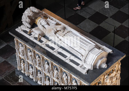 Sarcophage de la Reine Margrethe I, le fondateur et premier dirigeant de Royaumes de Danemark, de la Suède et de la Norvège à la suite d'union personnelle appelée Union de Kalmar, behi Banque D'Images