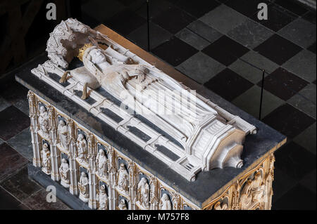 Sarcophage de la Reine Margrethe I, le fondateur et premier dirigeant de Royaumes de Danemark, de la Suède et de la Norvège à la suite d'union personnelle appelée Union de Kalmar, behi Banque D'Images