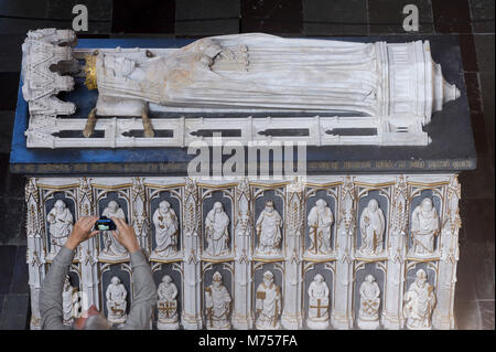 Sarcophage de la Reine Margrethe I, le fondateur et premier dirigeant de Royaumes de Danemark, de la Suède et de la Norvège à la suite d'union personnelle appelée Union de Kalmar, behi Banque D'Images