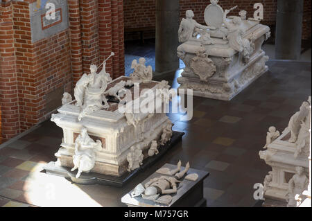 Sarcophage du roi Christophe III de Bavière, le roi Christian V et de la Reine Charlotte Amalie de Prusse, Frederick IV et de la reine Louise de Mecklenb Banque D'Images