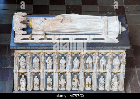 Sarcophage de la Reine Margrethe I, le fondateur et premier dirigeant de Royaumes de Danemark, de la Suède et de la Norvège à la suite d'union personnelle appelée Union de Kalmar, behi Banque D'Images