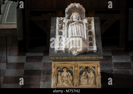 Sarcophage de la Reine Margrethe I, le fondateur et premier dirigeant de Royaumes de Danemark, de la Suède et de la Norvège à la suite d'union personnelle appelée Union de Kalmar, behi Banque D'Images