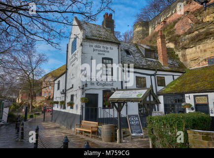 Ye Olde Trip to Jerusalem pub nottingham Banque D'Images