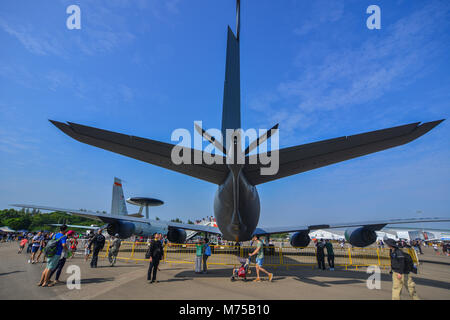 Singapour - Feb 10, 2018. Boeing KC-135 Stratotanker, avions de ravitaillement en vol de l'United States Air Force (USAF) à Changi, Singapour. Banque D'Images