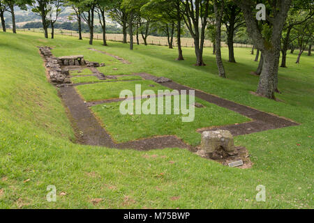 Fort de Bar Hill (2dn siècle, le plus élevé de tous les forts Mur d'Antonin), à proximité du village de Twechar. L'Ecosse Banque D'Images