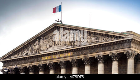 Paris 7e arr. Assemblee Nationale, Assemblée Nationale, France Banque D'Images