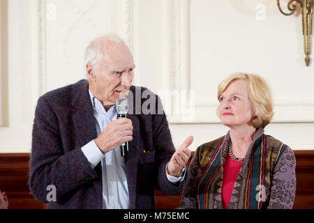 Peter Snow et Ann MacMillan Le déjeuner littéraire Oldie 06/03/18 Banque D'Images