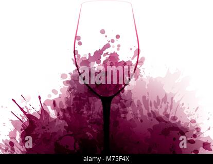 Modèle pour des promotions ou des présentations d'événements du vin. Les taches de vin de texture de fond. Vector Illustration de Vecteur