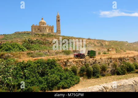 Ta' Pinu église près de Gharb à Gozo, Malte, Europe Banque D'Images