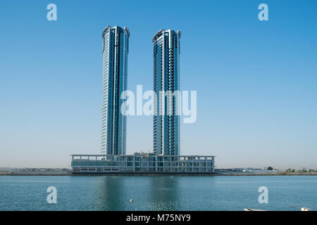 Vue panoramique sur la ville de Ras al Khaimah, Émirats Arabes Unis Banque D'Images