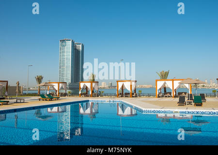 Vue panoramique sur la ville de Ras al Khaimah, Émirats Arabes Unis Banque D'Images