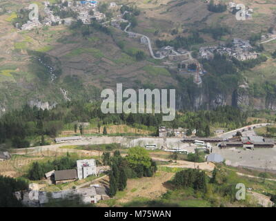 Enshi Chine Grand Canyon. Billet dans la province du Hubei, Enshi City, en Chine en 2014, 10 avril. Banque D'Images