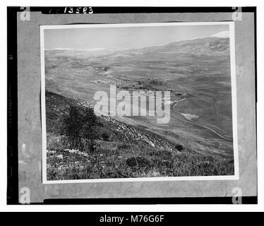 La Palestine et Israël, des sujets de 1953. Haute Galilée, au-dessus du lac de Houleh colonies 1953 Loc.12989 matpc Banque D'Images