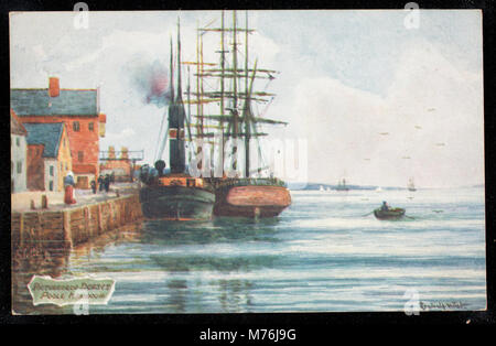 Photographie du port de Poole dans le Dorset, montrant son paysage pittoresque, prise par la Bibliothèque du Congrès. L'image met en valeur la beauté naturelle du port. Banque D'Images