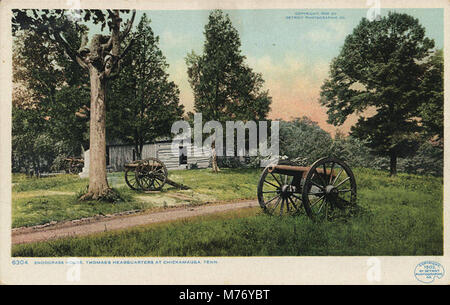 La Snodgrass House sert de quartier général du major général Thomas lors de la bataille de Chickamauga en 1863. Cette photographie souligne son importance historique dans la guerre de Sécession. Banque D'Images